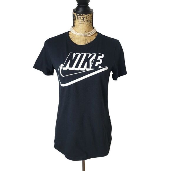 Nike T-Shirt Small Black Swoosh Logo Street Style Tee NWOT - Picture 5 of 6